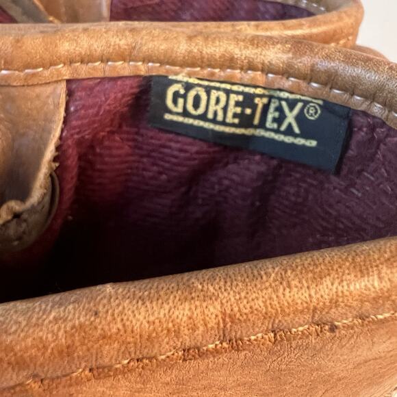 LL Bean Women’s 7 Maine Duck Boots Brown Leather Rubber Hunting Made in USA VTG - Picture 4 of 12